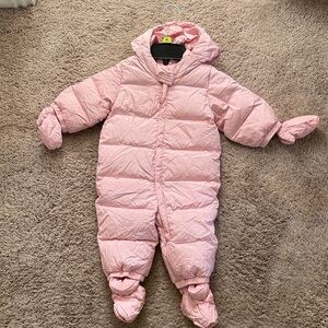 Gap Baby Cozy Pink Kids One Piece Snowsuit 6-12 months